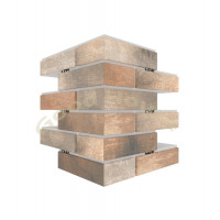 Большой угловой элемент термопанелей Good House с керамической плиткой CERRAD Loft Brick Pepper  УБ113-05  ППС, 243х365х456мм