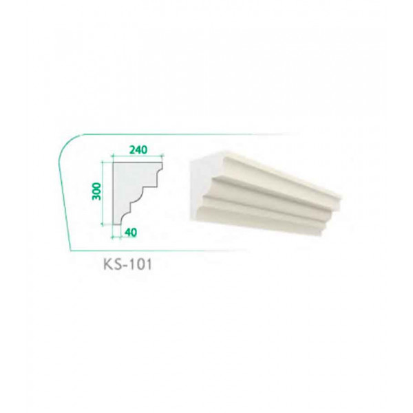 Карниз KS-101 (300x240x40x2000mm)