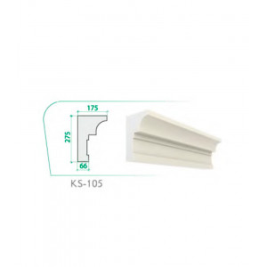 Карниз KS-105 (275x175x66x2000mm)