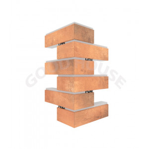 Малый угловой элемент термопанелей Good House с керамической плиткой CERRAD Loft Brick Curry  УМ113-03 ППС, 110х240х455мм